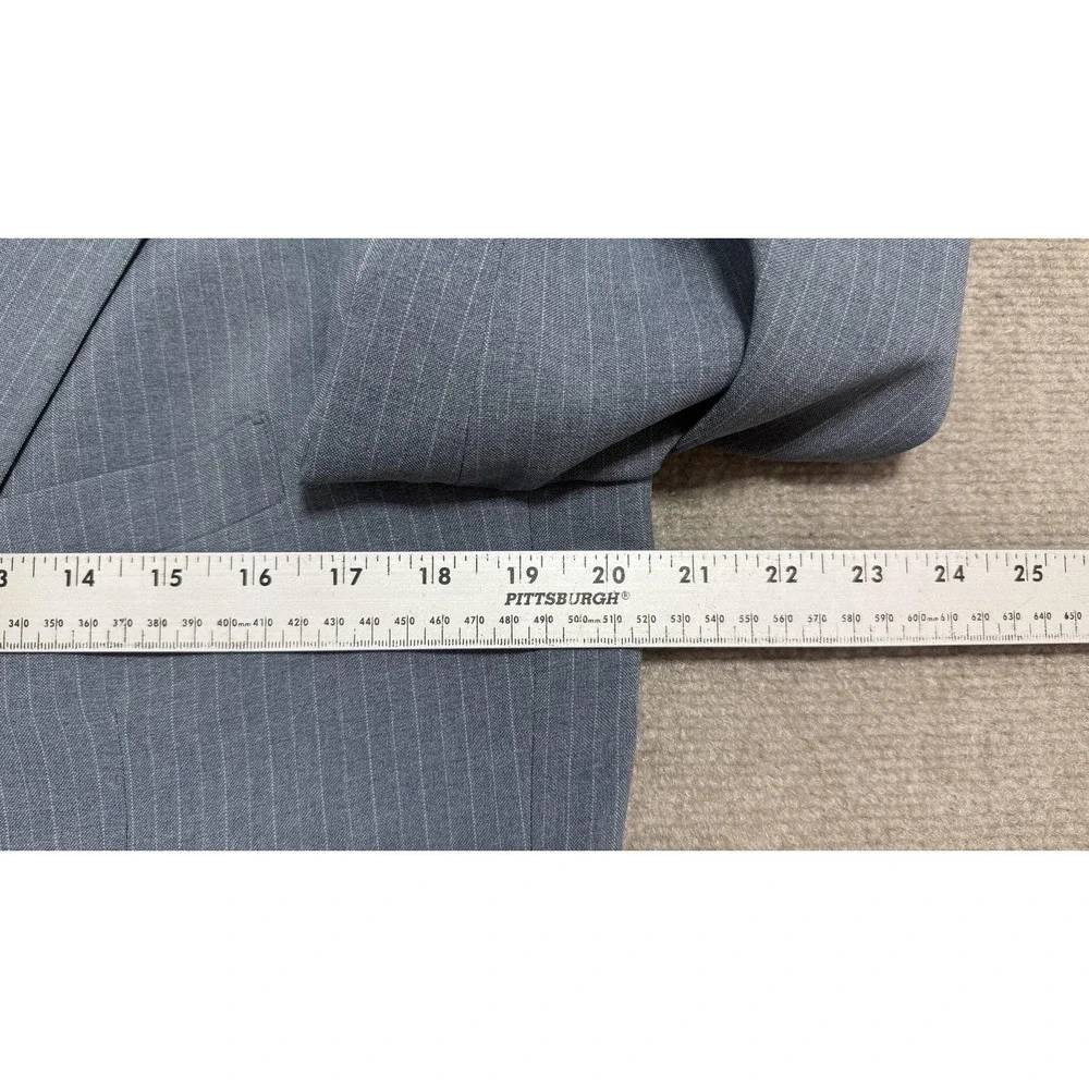 Vintage Richman Suit Mens‎ 42 36x32 Gray Pinstripe 2 Piece Jacket Pants Set